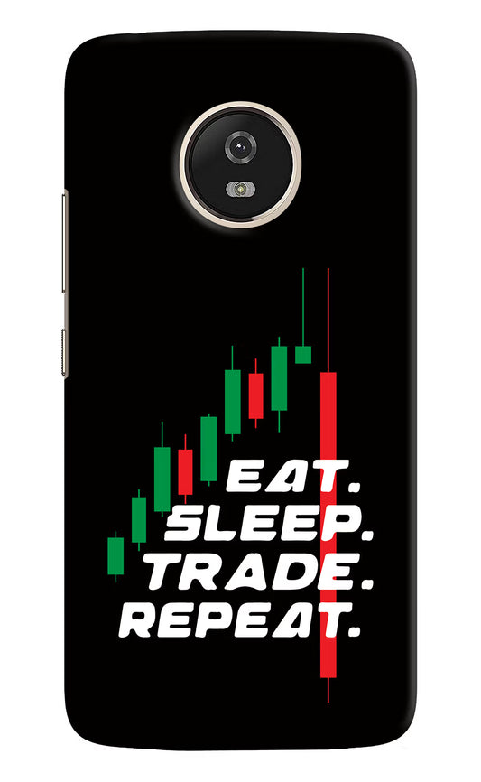 Eat Sleep Trade Repeat Moto G5 Hard Case Back Cover by Casekaro