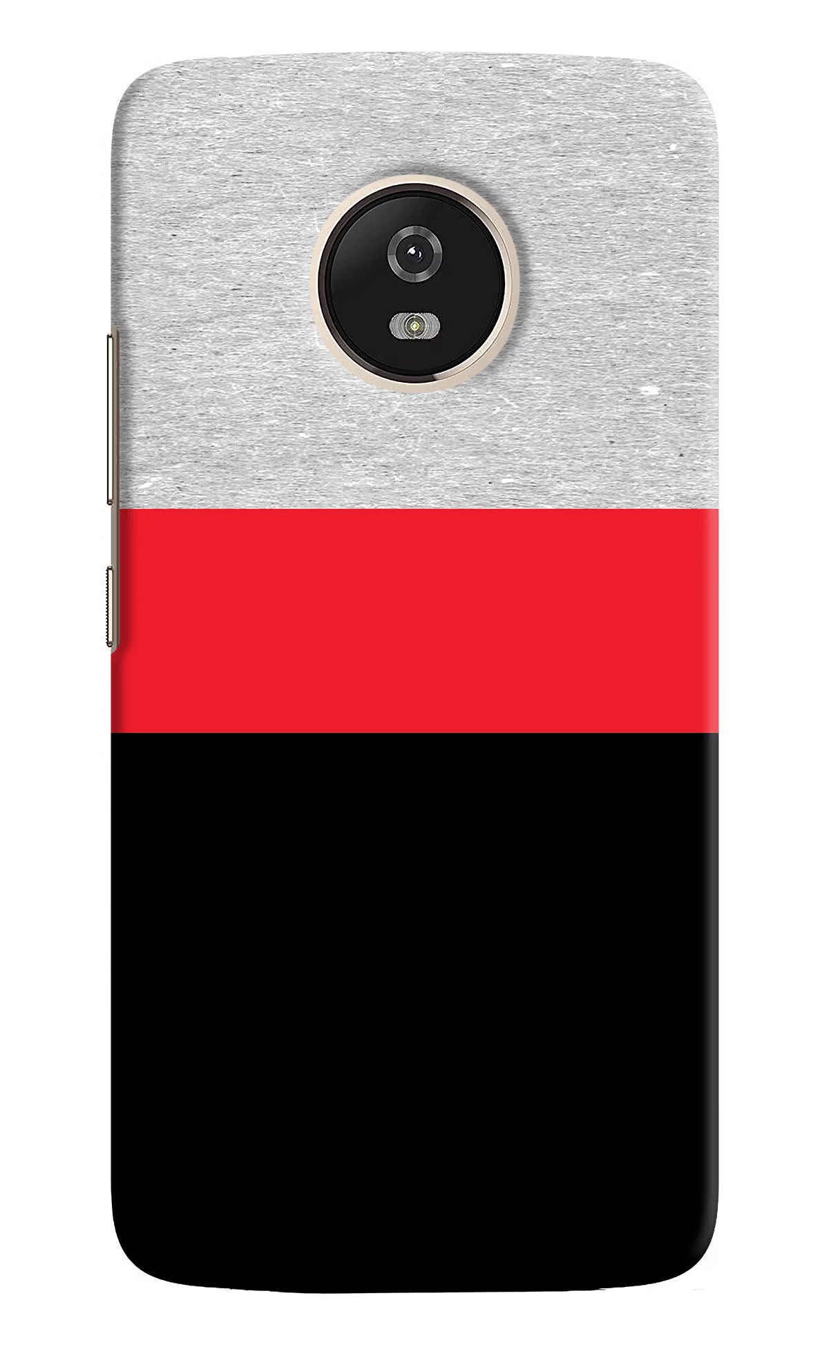 Tri Color Pattern Moto G5 Hard Case Back Cover by Casekaro