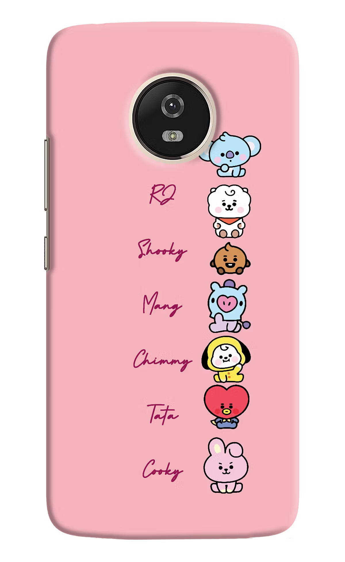 BTS names Moto G5 Hard Case Back Cover by Casekaro
