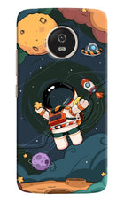 Cartoon Astronaut Moto G5 Hard Case Back Cover by Casekaro