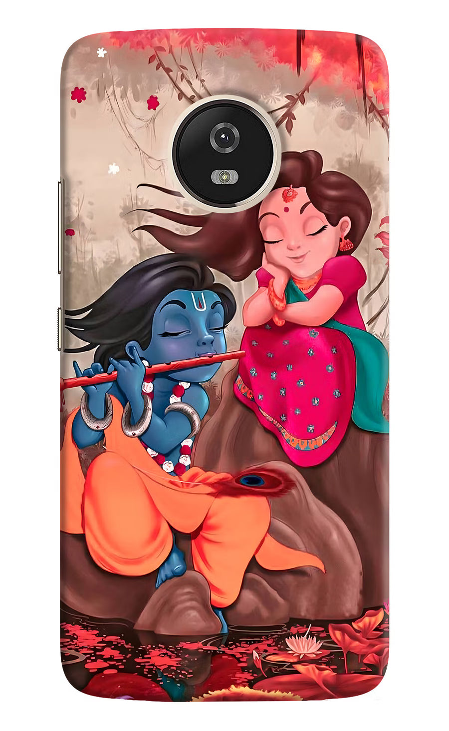 Radhe Krishna Moto G5 Back Cover, Hard case