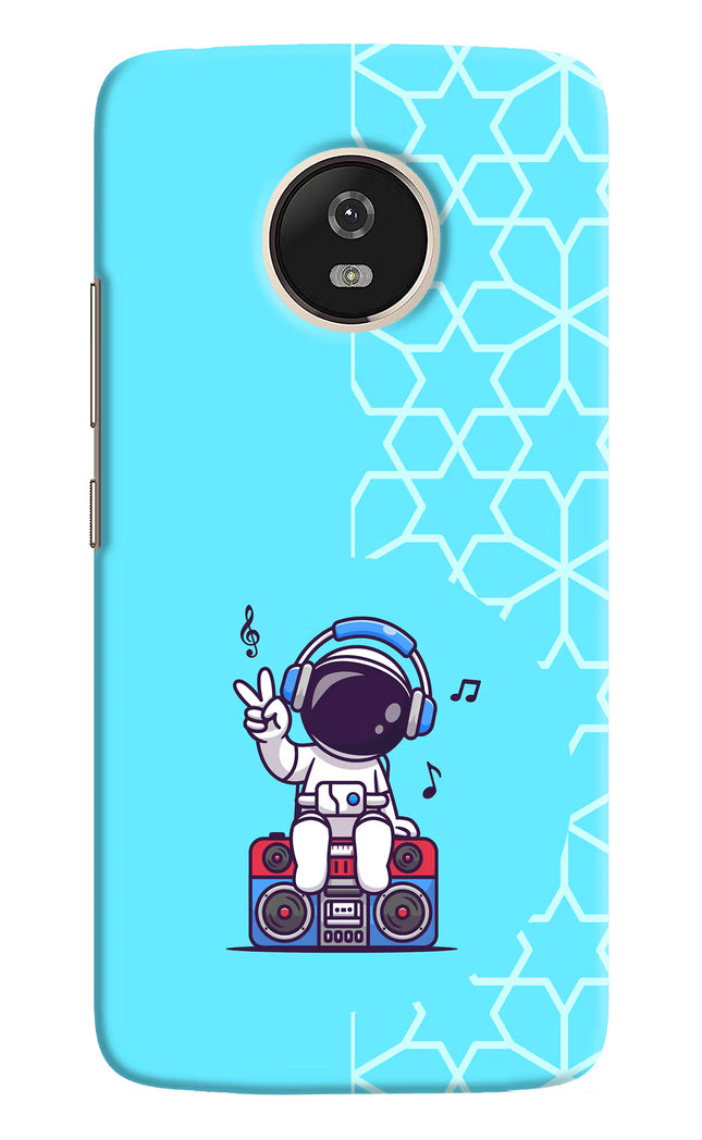 Cute Astronaut Chilling Moto G5 Hard Case Back Cover by Casekaro