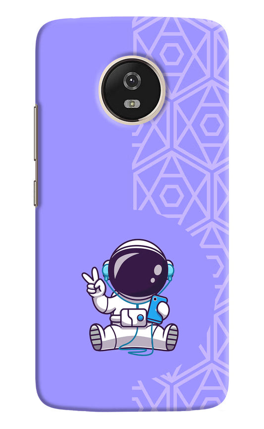 Cute Astronaut Chilling Moto G5 Hard Case Back Cover by Casekaro