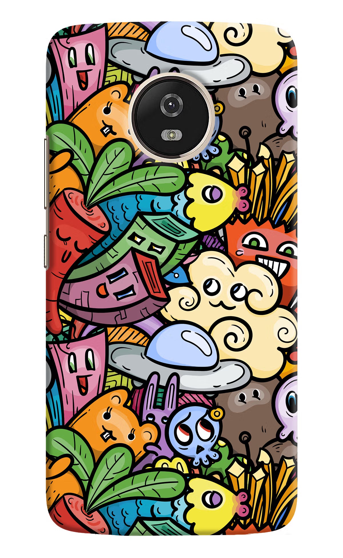 Veggie Doodle Moto G5 Hard Case Back Cover by Casekaro