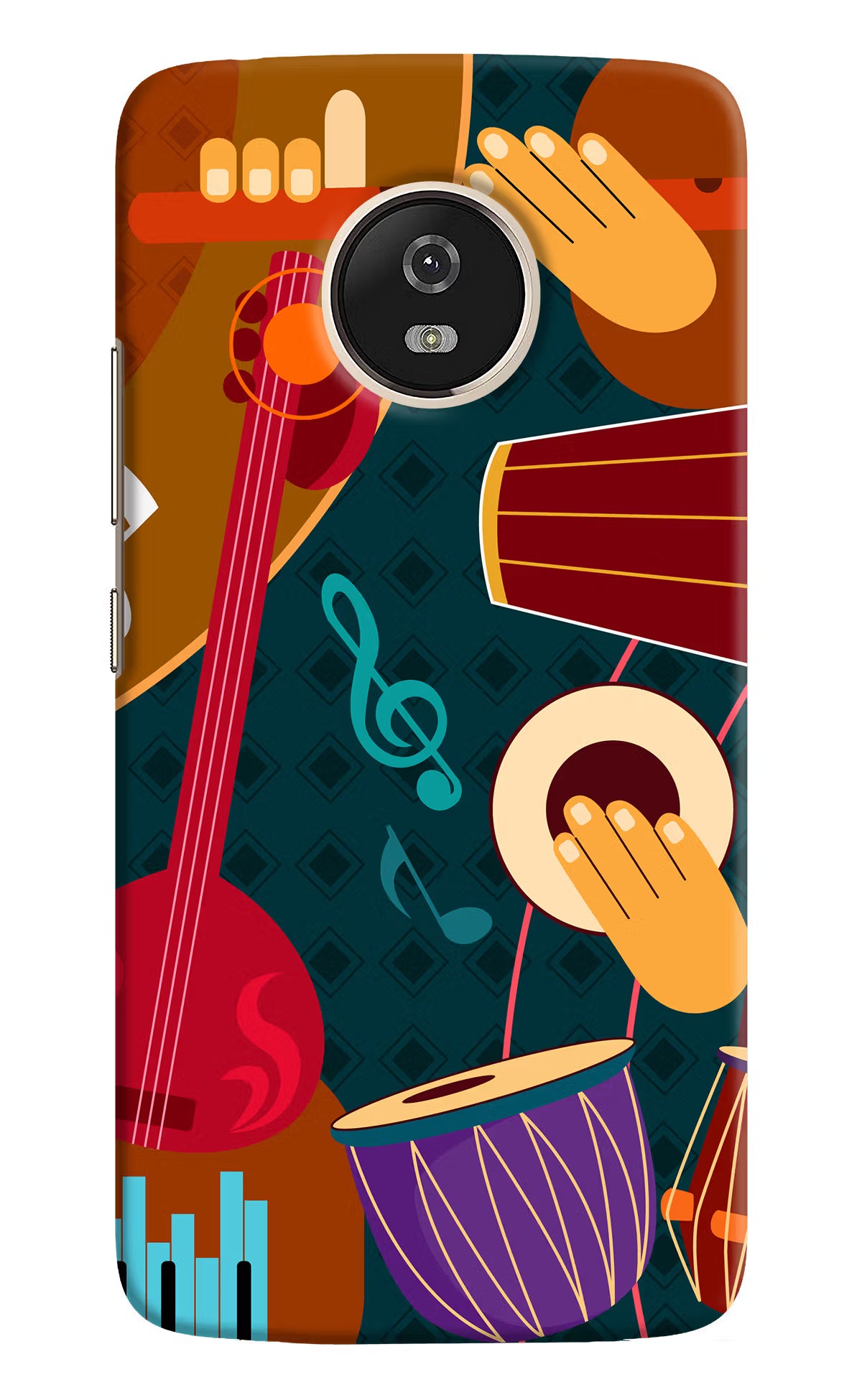 Music Instrument Moto G5 Hard Case Back Cover by Casekaro