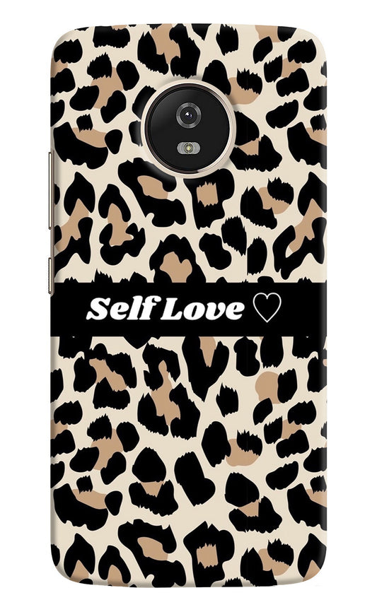 Leopard Print Self Love Moto G5 Back Cover