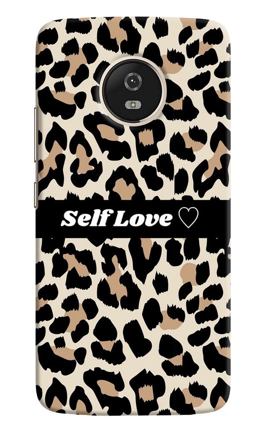 Leopard Print Self Love Moto G5 Hard Case Back Cover by Casekaro