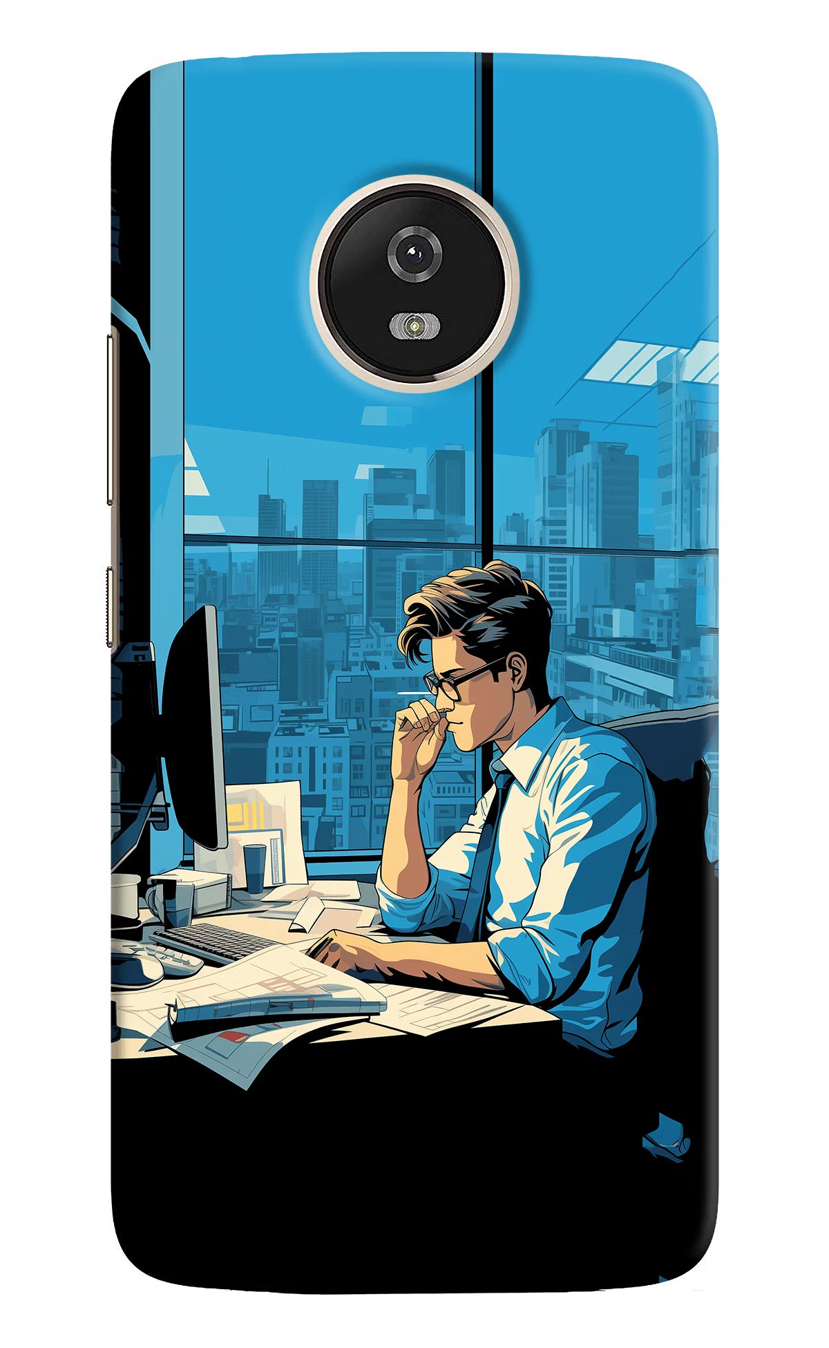 Focused Hustler (AI Generated) Moto G5 Hard Case Back Cover by Casekaro
