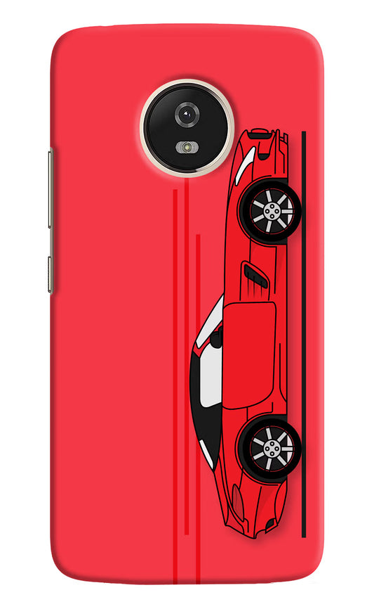 Red Velocity Moto G5 Hard Case Back Cover by Casekaro