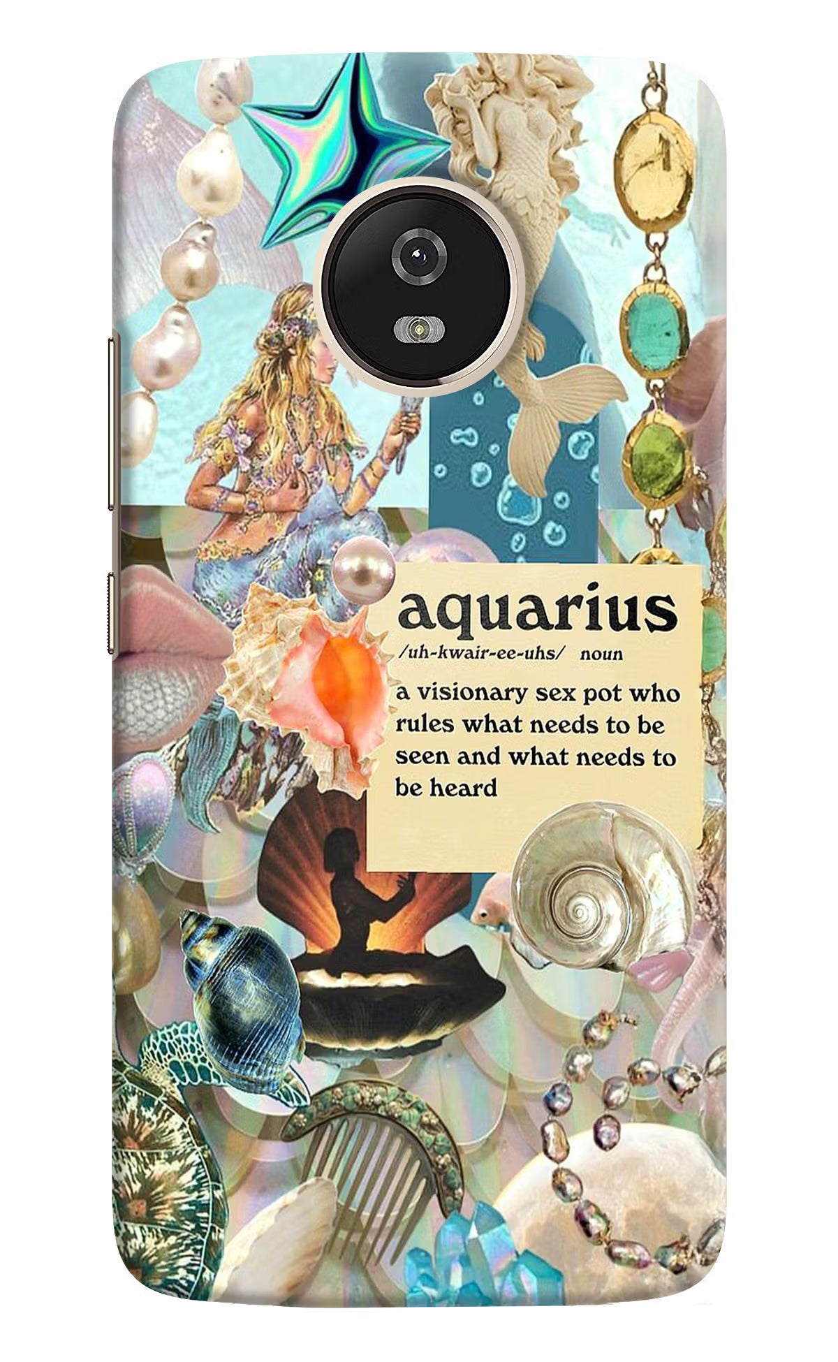 Aquarius Zodiac Moto G5 Hard Case Back Cover by Casekaro