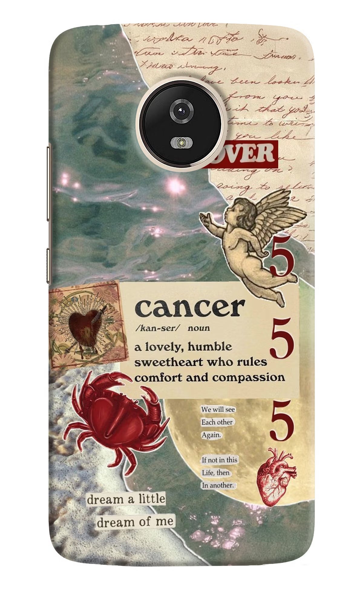 Cancer Zodiac Moto G5 Hard Case Back Cover by Casekaro