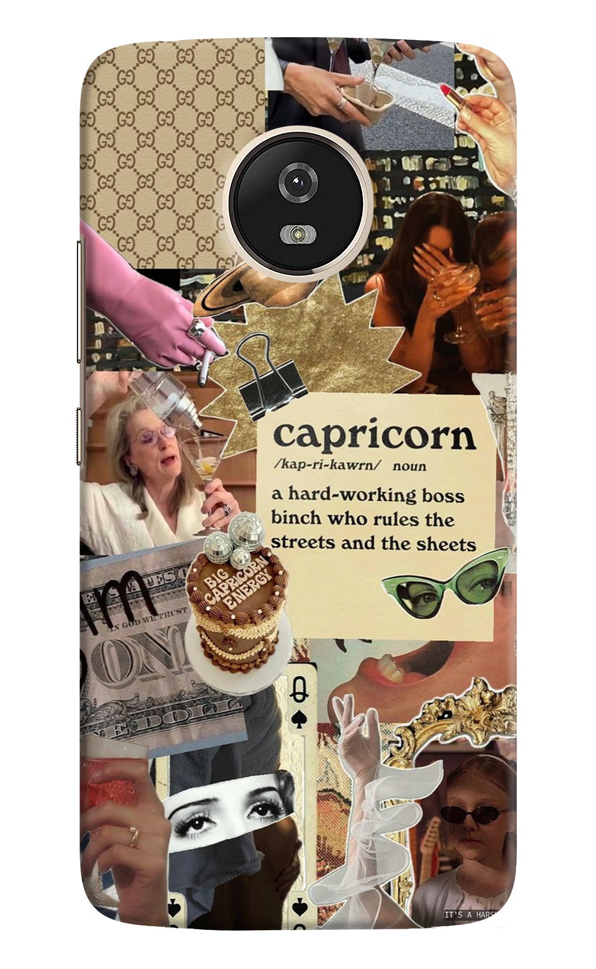 Capricorn Zodiac Moto G5 Hard Case Back Cover by Casekaro