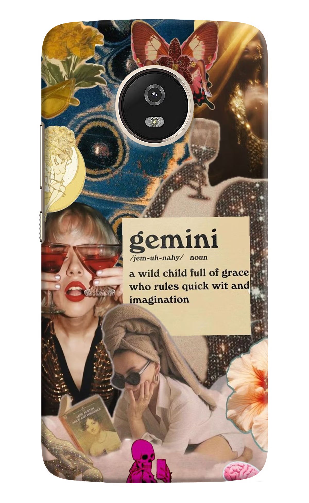 Gemini Zodiac Moto G5 Hard Case Back Cover by Casekaro