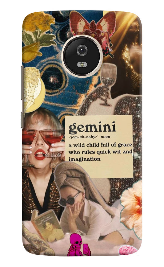 Gemini Zodiac Moto G5 Hard Case Back Cover by Casekaro