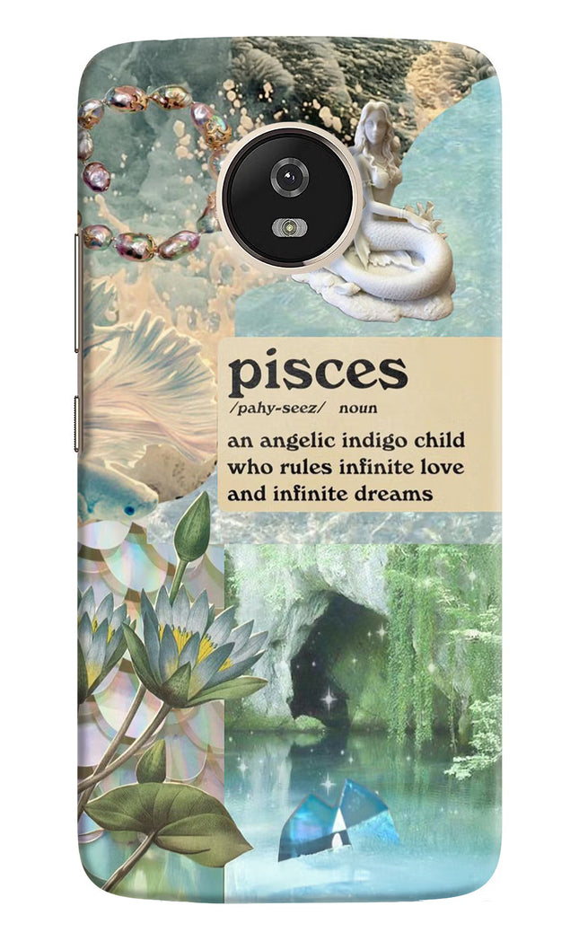 Pisces Zodiac Moto G5 Hard Case Back Cover by Casekaro