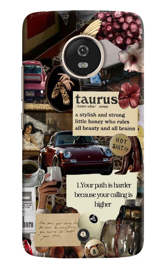 Taurus Zodiac Moto G5 Hard Case Back Cover by Casekaro