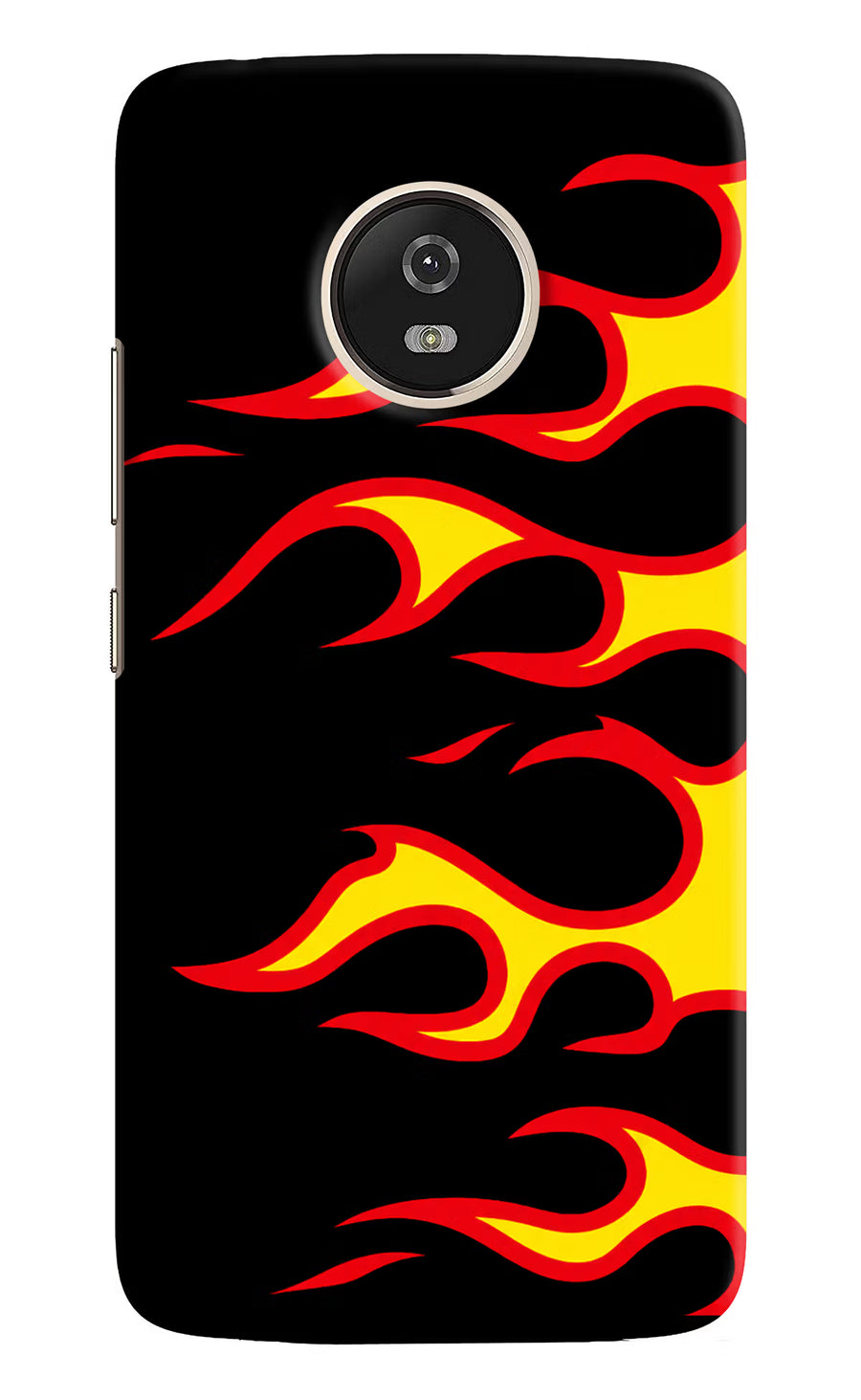 Side Sweep Flames Moto G5 Back Cover, Hard case