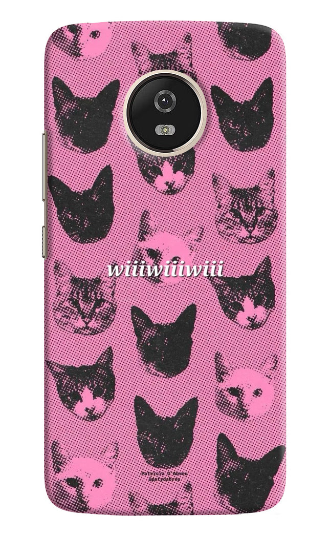 Pink Cats Moto G5 Hard Case Back Cover by Casekaro