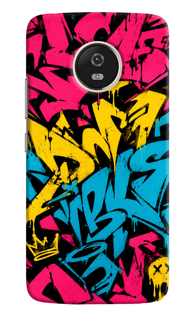 Graffiti Vibe Moto G5 Hard Case Back Cover by Casekaro
