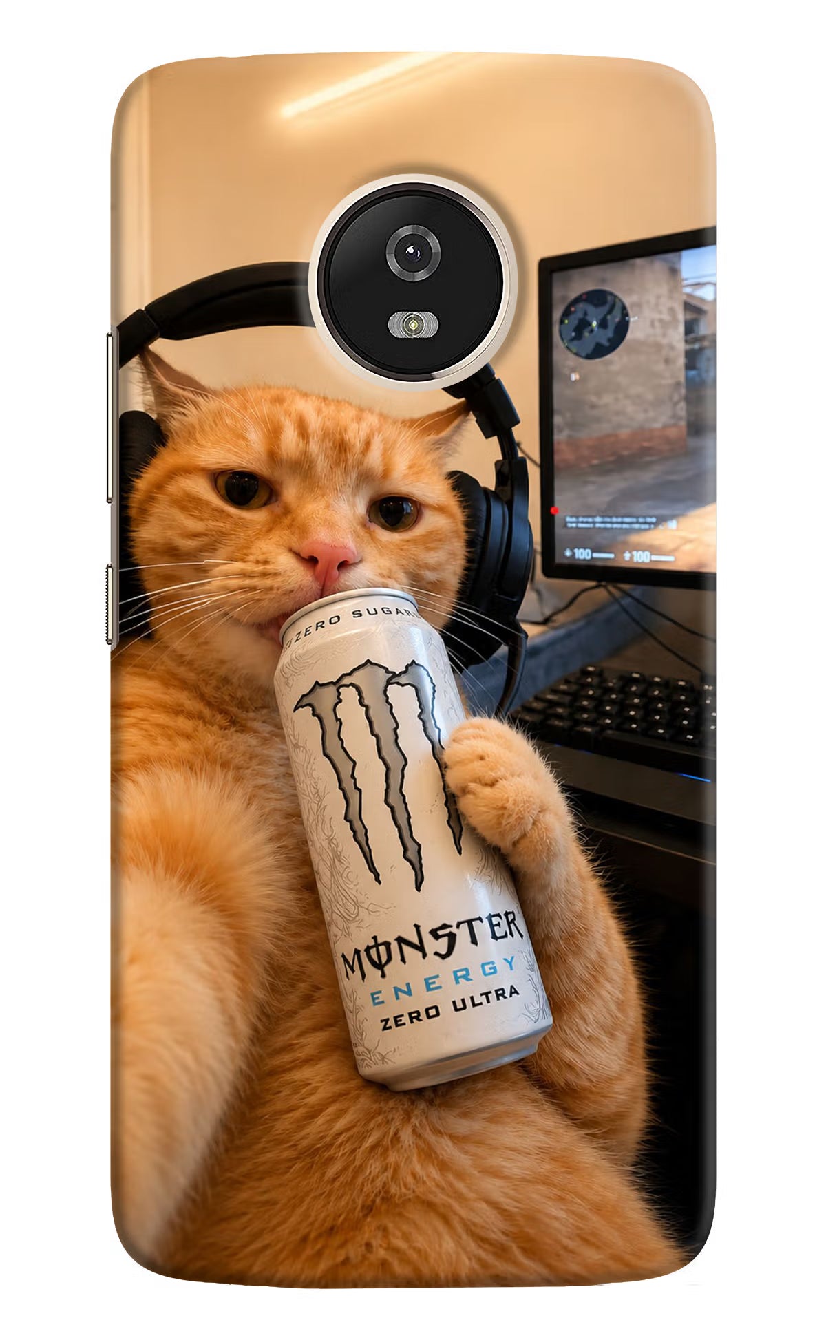 Gamer Cat Energy Moto G5 Back Cover