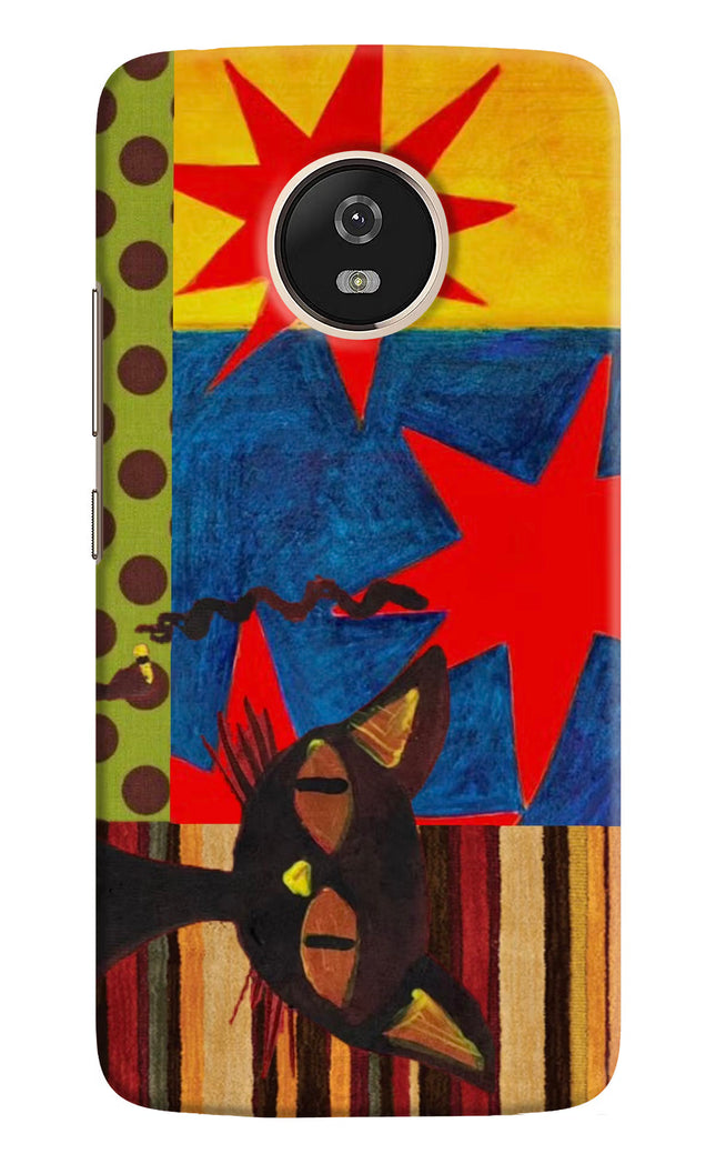 Pop Cat Moto G5 Hard Case Back Cover by Casekaro