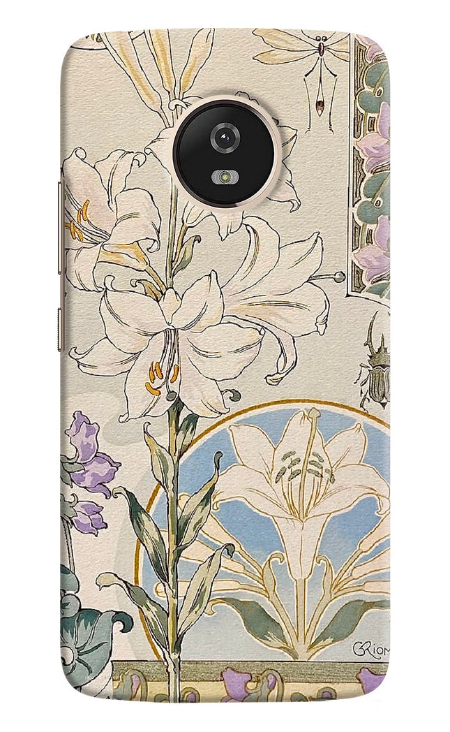 White Lily Moto G5 Hard Case Back Cover by Casekaro