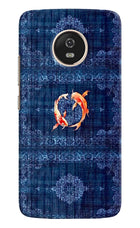 Koi Blue Moto G5 Hard Case Back Cover by Casekaro