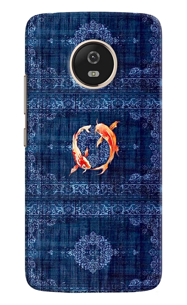 Koi Blue Moto G5 Hard Case Back Cover by Casekaro
