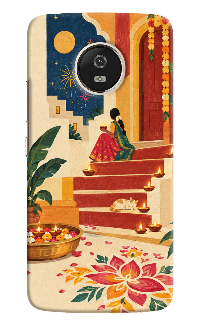 Diwali Rangoli Moto G5 Hard Case Back Cover by Casekaro