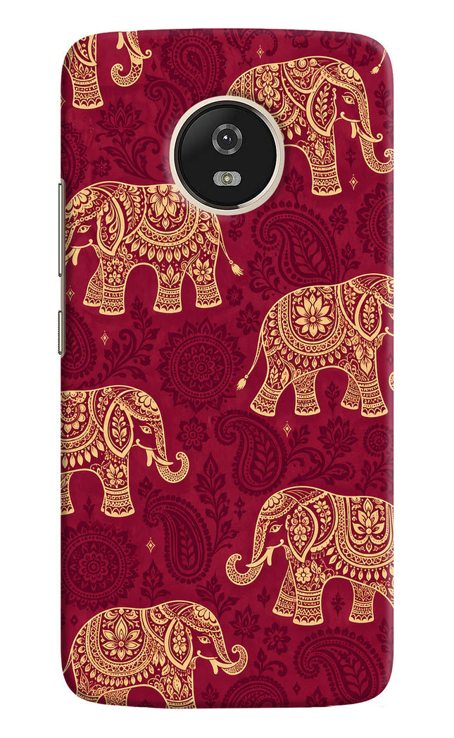 Maroon Elephant Moto G5 Back Cover
