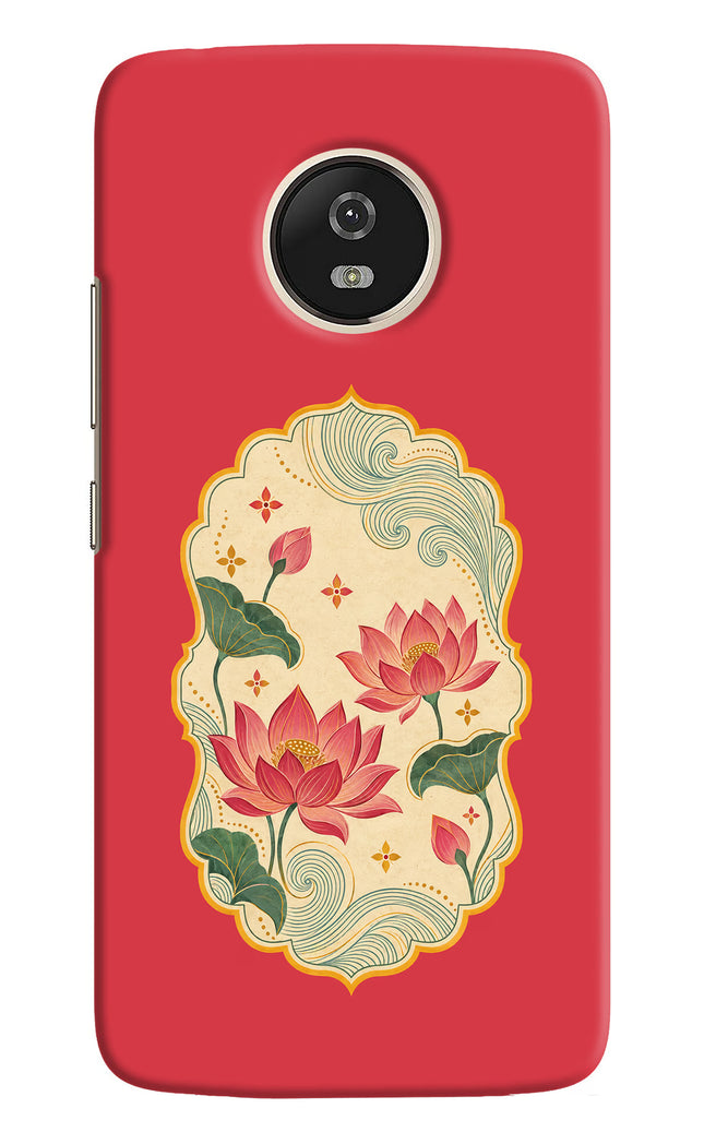 Pink Lotus Moto G5 Back Cover