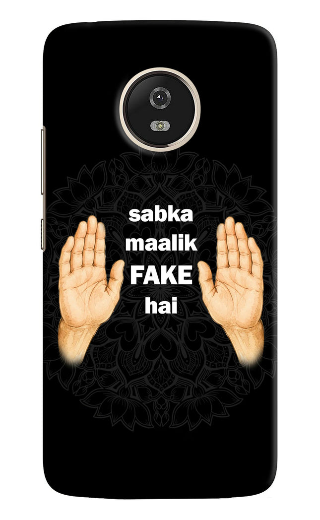 Sabka Malik Fake Moto G5 Hard Case Back Cover by Casekaro