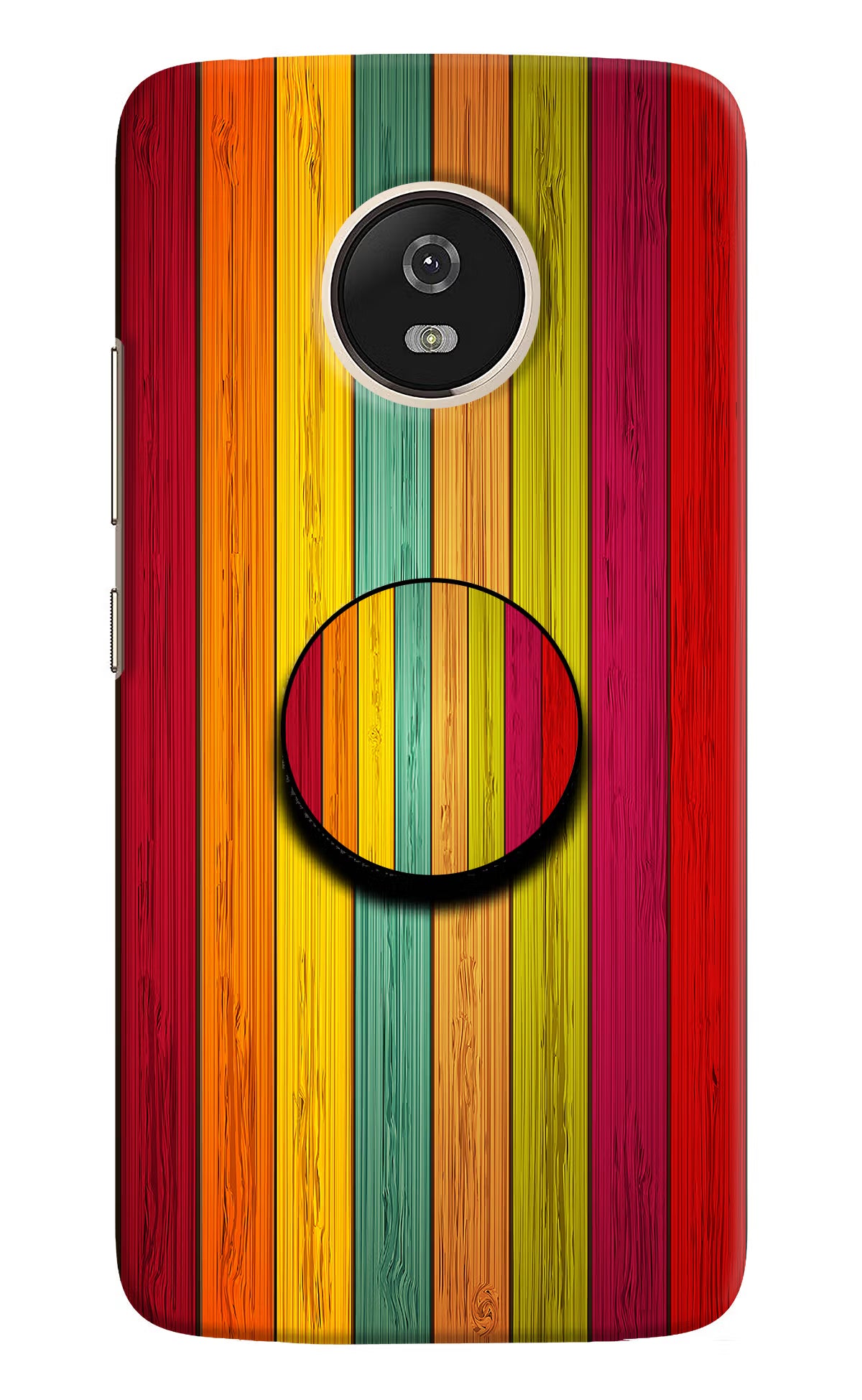 Multicolor Wooden Moto G5 Pop Case by Casekaro