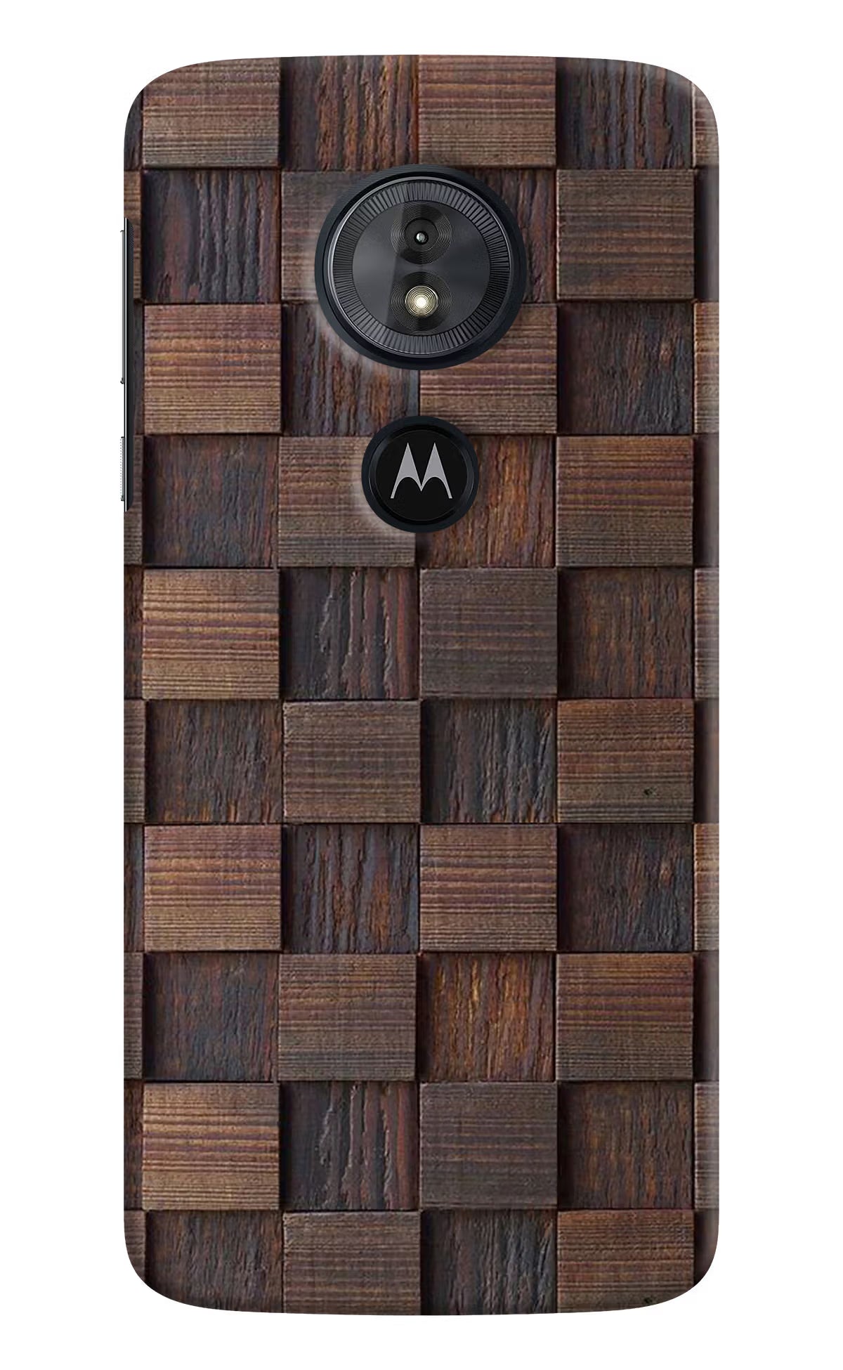Wooden Cube Design Moto G6 Play Hard Case Back Cover by Casekaro