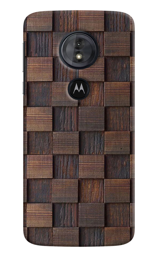 Wooden Cube Design Moto G6 Play Hard Case Back Cover by Casekaro
