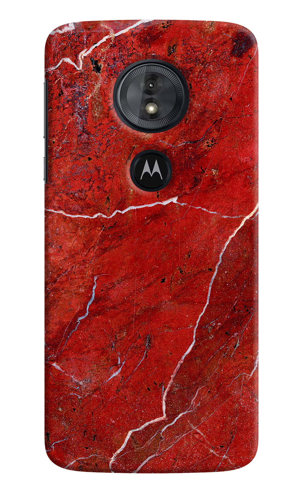 Red Marble Design Moto G6 Play Hard Case Back Cover by Casekaro
