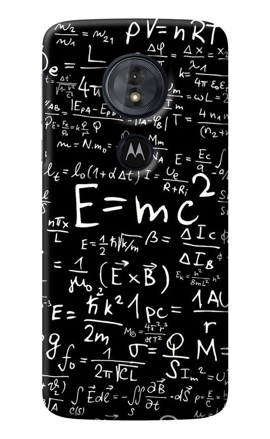 Physics Albert Einstein Formula Moto G6 Play Back Cover