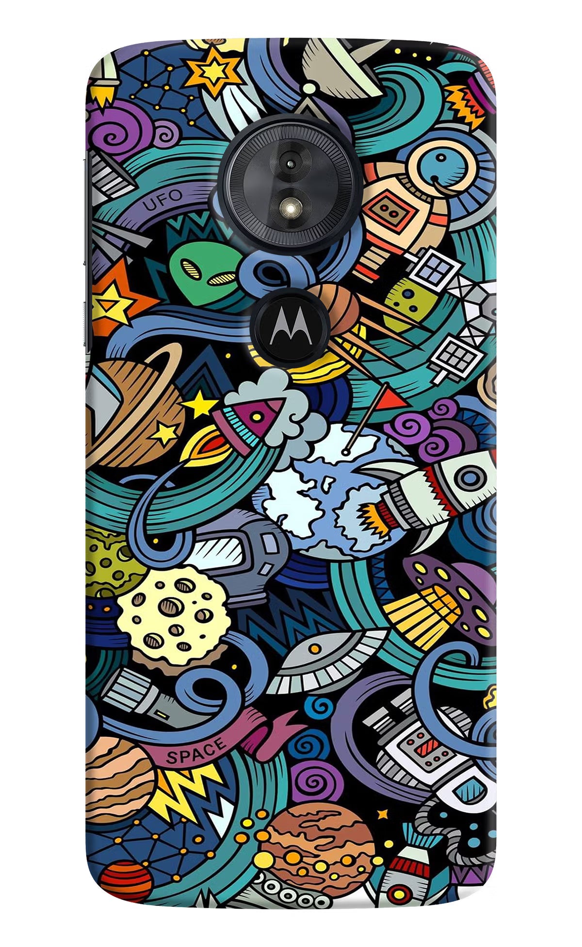 Space Abstract Moto G6 Play Hard Case Back Cover by Casekaro