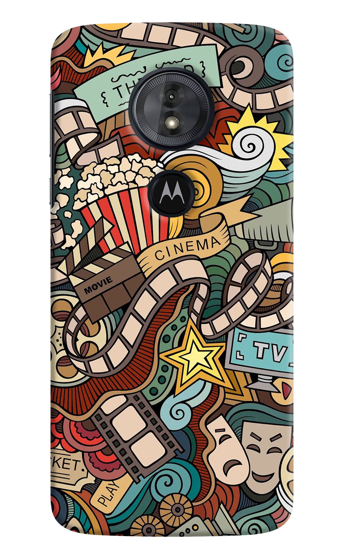 Cinema Abstract Moto G6 Play Hard Case Back Cover by Casekaro