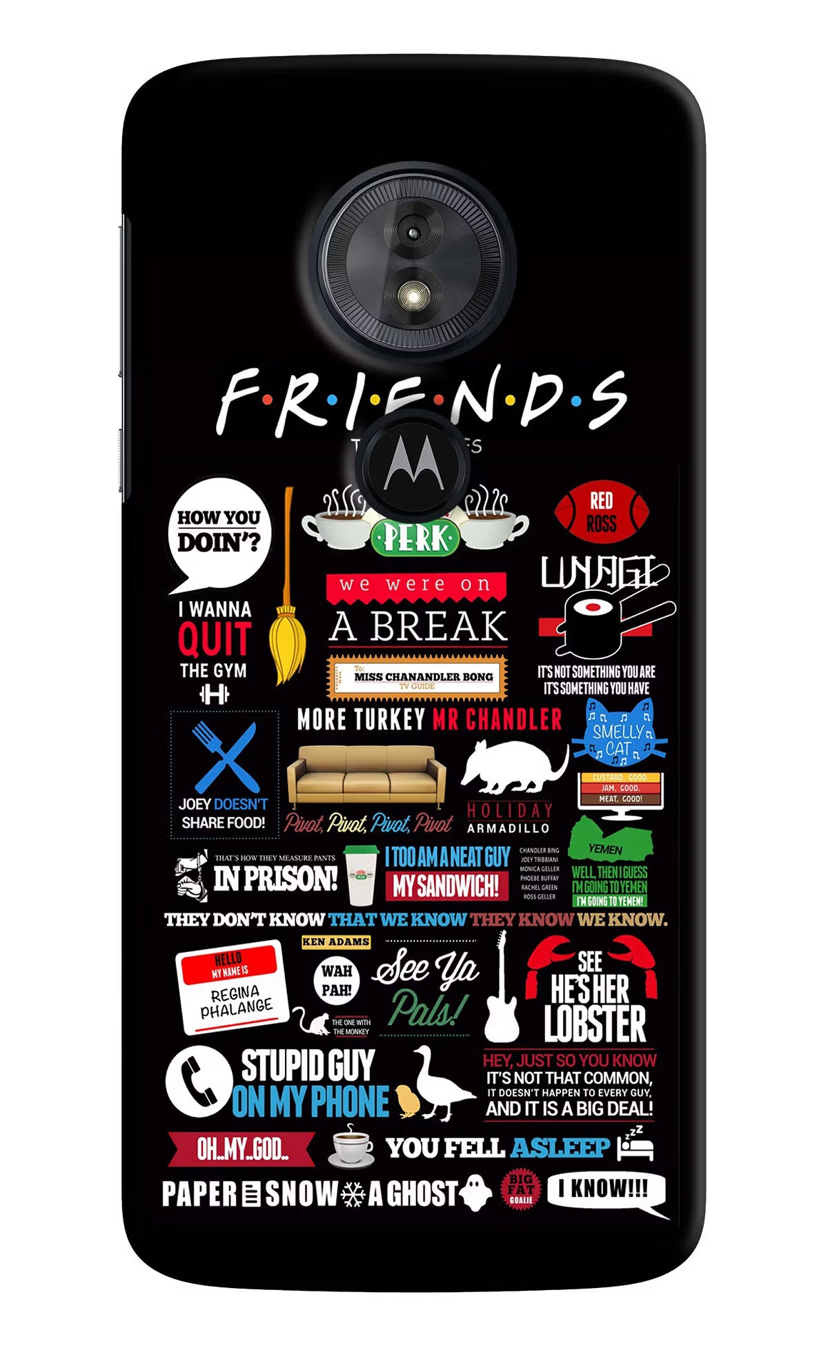 FRIENDS Moto G6 Play Hard Case Back Cover by Casekaro
