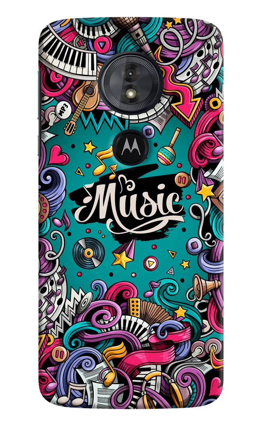 Music Graffiti Moto G6 Play Hard Case Back Cover by Casekaro
