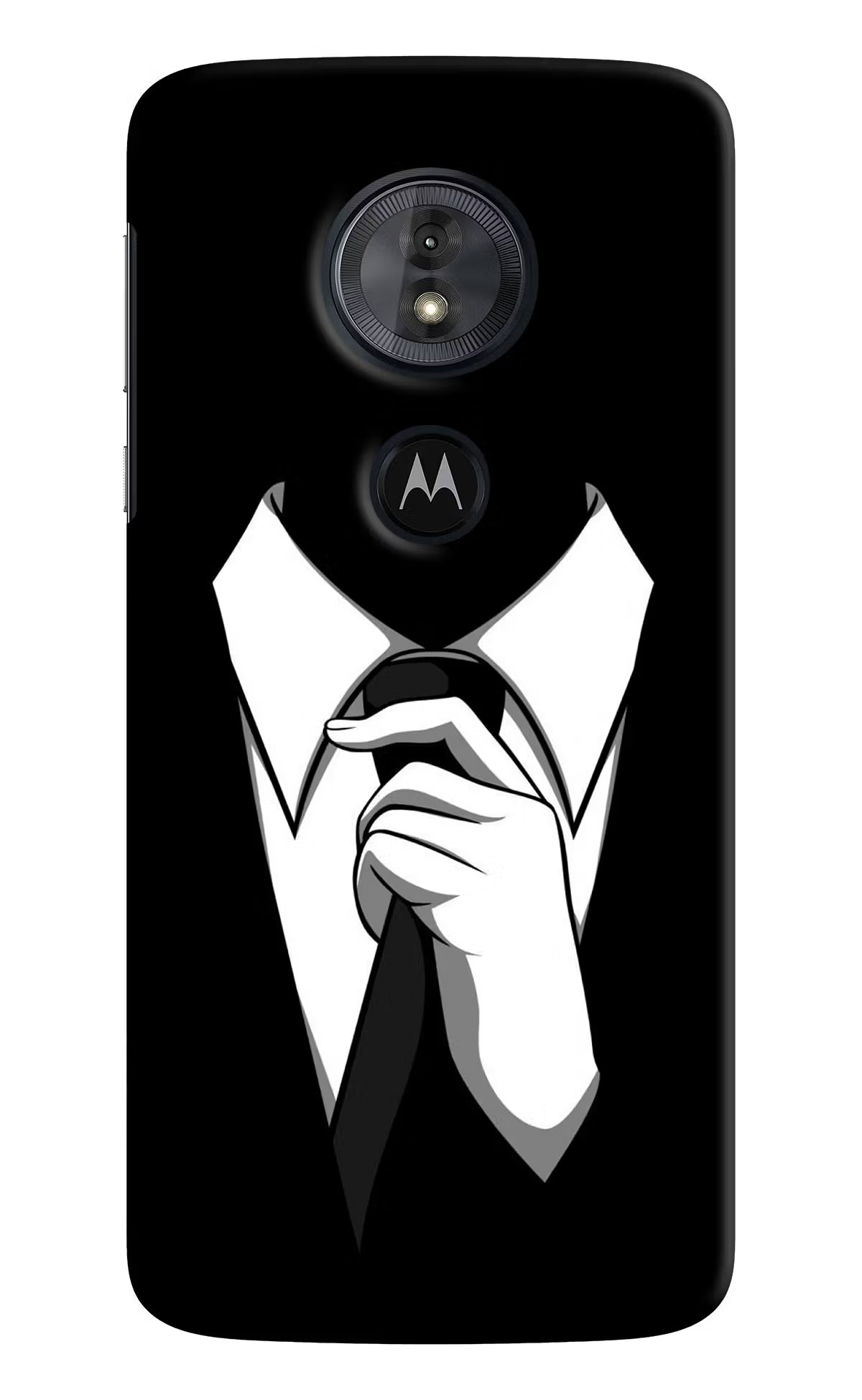 Black Tie Moto G6 Play Hard Case Back Cover by Casekaro