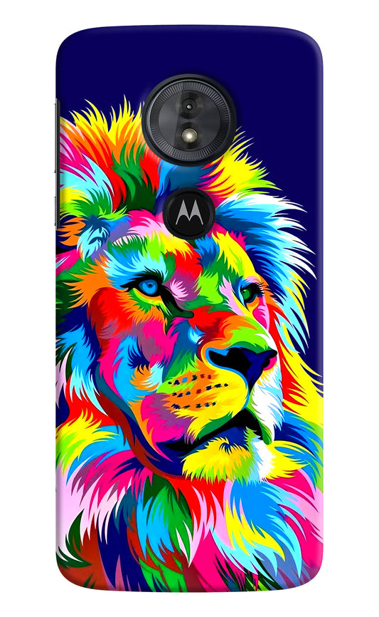 Vector Art Lion Moto G6 Play Hard Case Back Cover by Casekaro