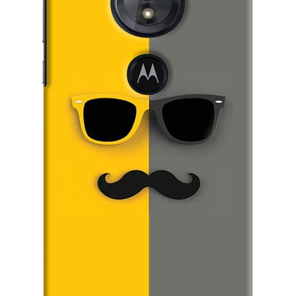 Sunglasses with Mustache Moto G6 Play Hard Case Back Cover by Casekaro