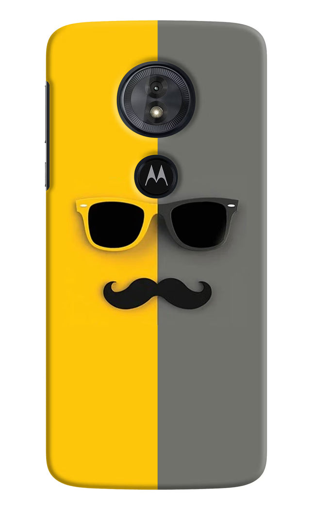 Sunglasses with Mustache Moto G6 Play Hard Case Back Cover by Casekaro