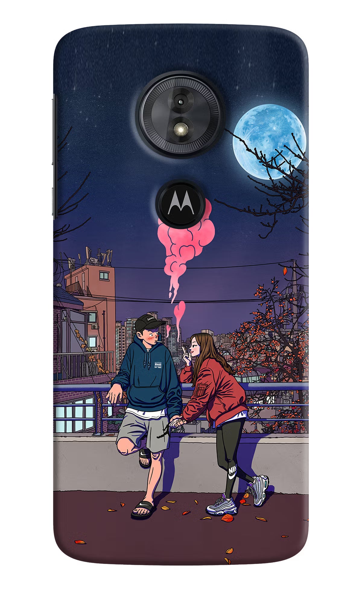Chilling Couple Moto G6 Play Hard Case Back Cover by Casekaro