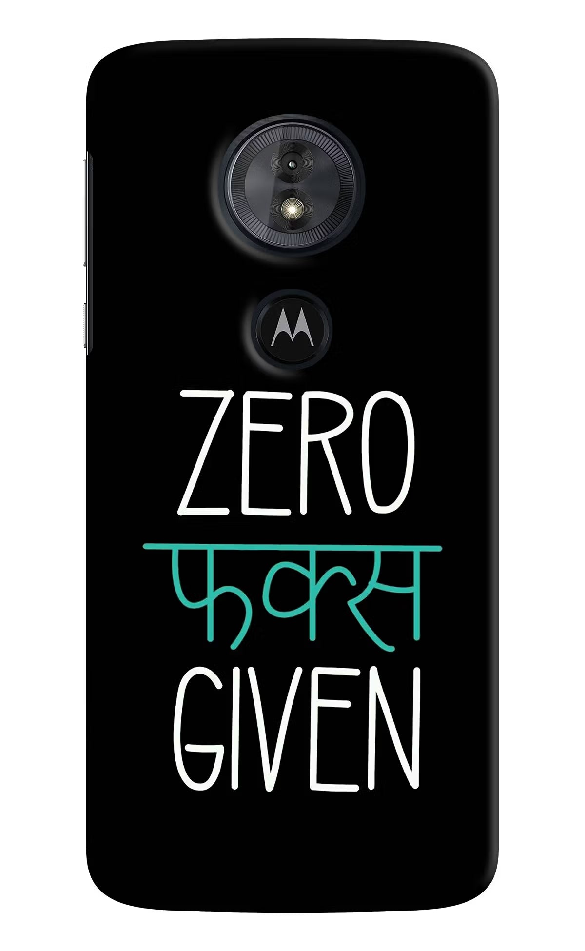 Zero Fucks Given Moto G6 Play Hard Case Back Cover by Casekaro