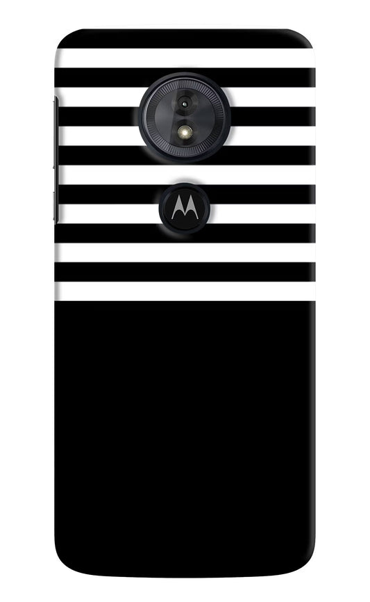 Black and White Print Moto G6 Play Hard Case Back Cover by Casekaro
