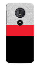 Tri Color Pattern Moto G6 Play Hard Case Back Cover by Casekaro
