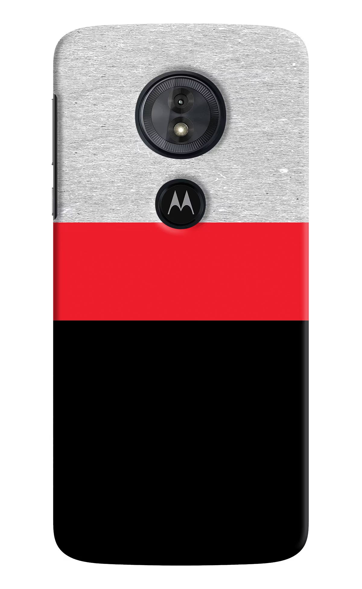 Tri Color Pattern Moto G6 Play Hard Case Back Cover by Casekaro